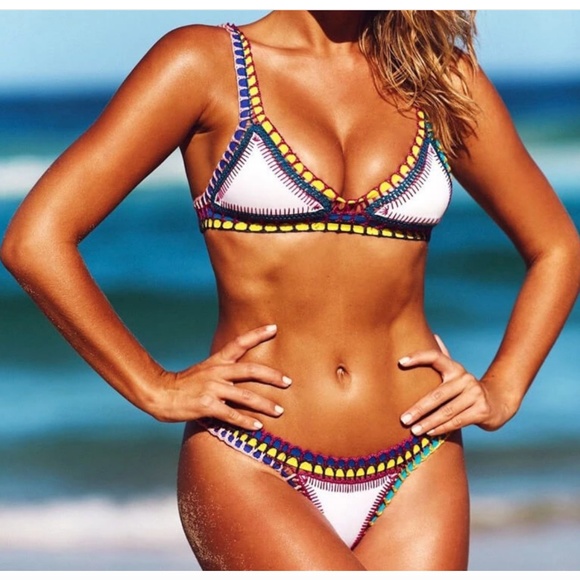 crochet neoprene bikini